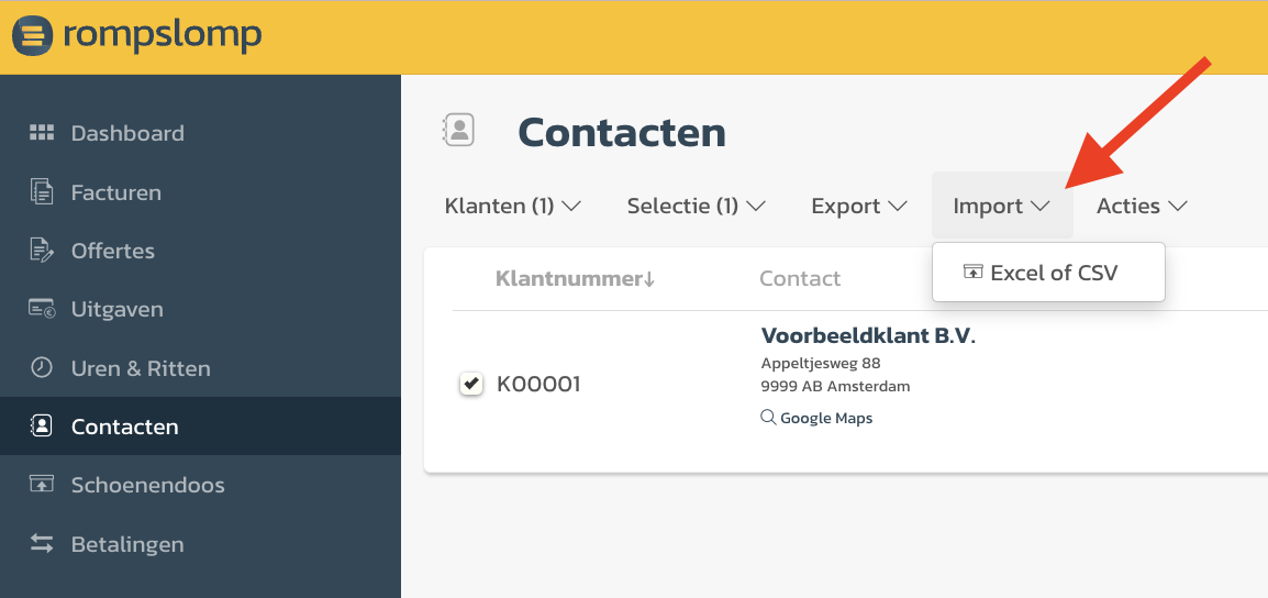 Importeren-contacten