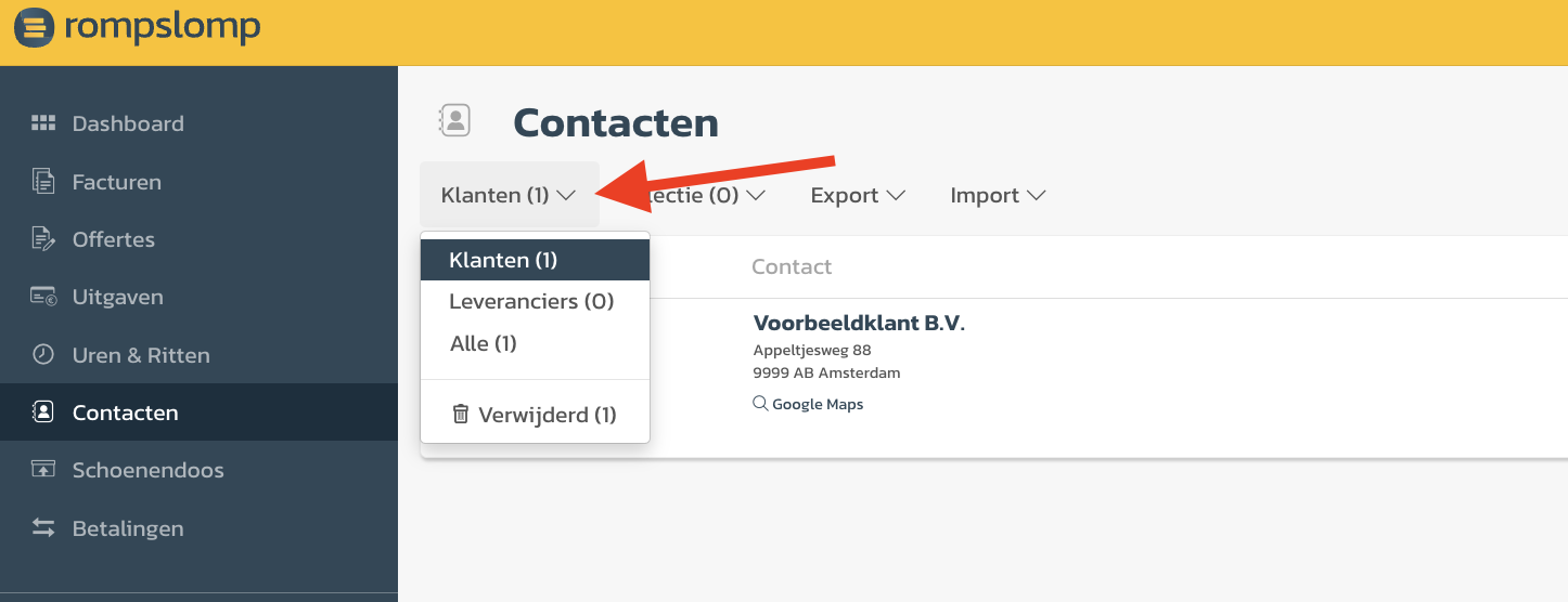 contact aanpassen